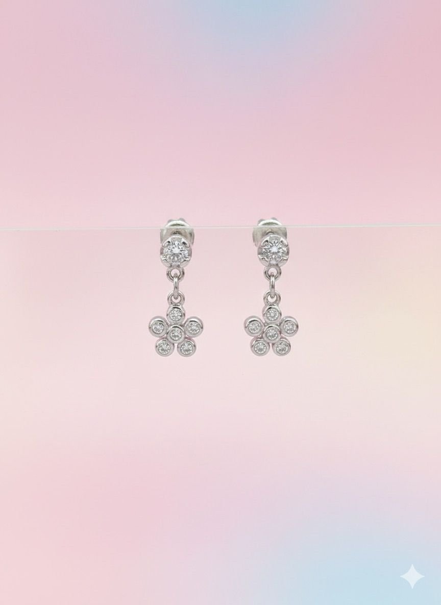 92.5 Silver Baby Clover Drops